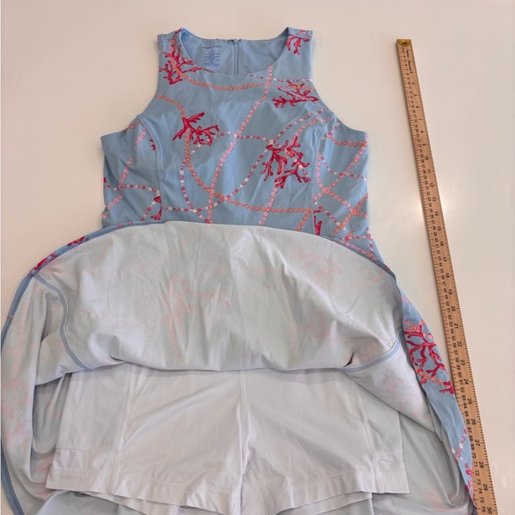 J. McLaughlin Turnberry Blue and Pink Sleeveless Athletic Dress/Skort Size 12 - Picture 6 of 6